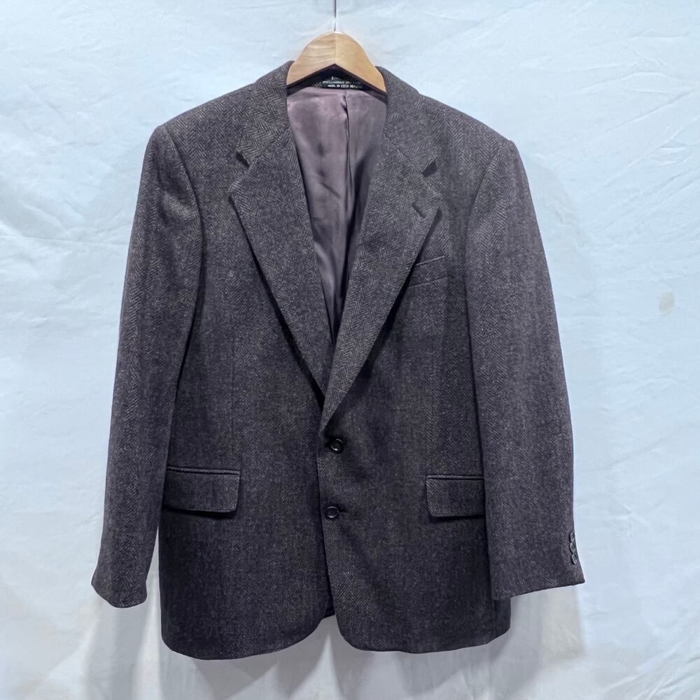 Di‎ Benedetto New York Milan Pure Wool Sport Blazer Brown Men's Size 42R